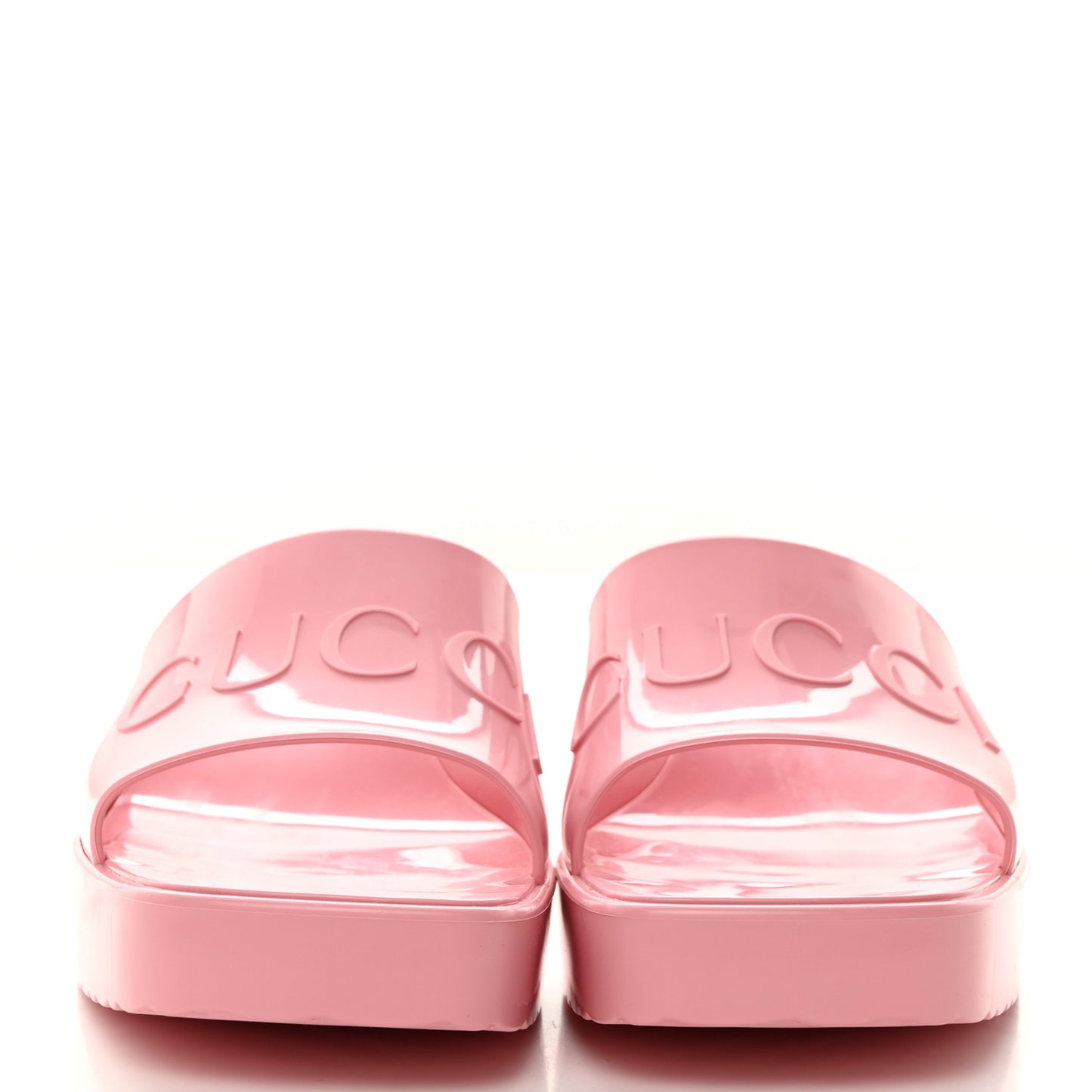 Rubber Gucci Logo Womens Platform 20/60mm Slide Sandals 39 Wild Rose