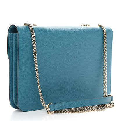 Gucci Dollar Calfskin Interlocking G Shoulder Bag Deep Cobalt 3 of 11