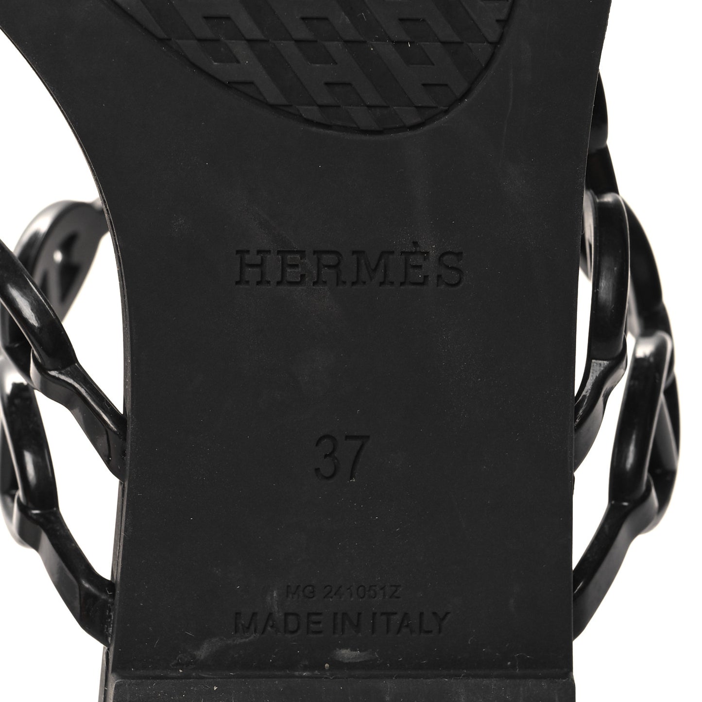 Rubber Chaine d'Ancre Island Sandals 37 Black