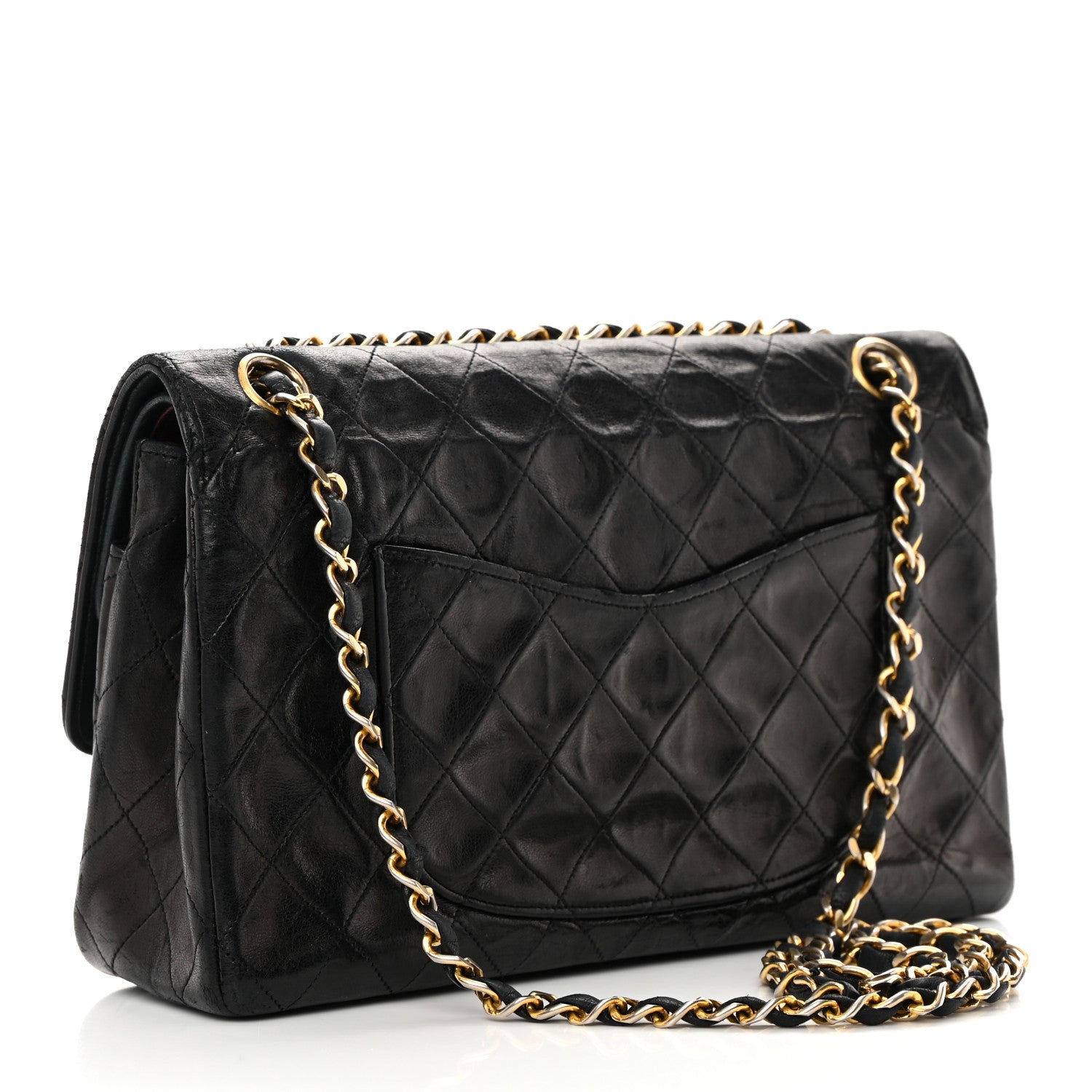 Chanel Lambskin Quilted Medium Double Flap Black 3 of 25