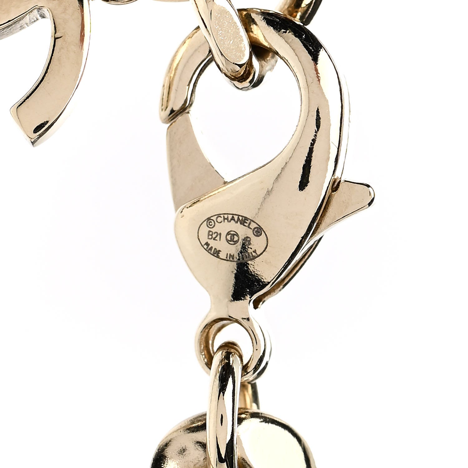 Chanel Metal Lambskin CC Square Choker Gold Black White 4 of 4