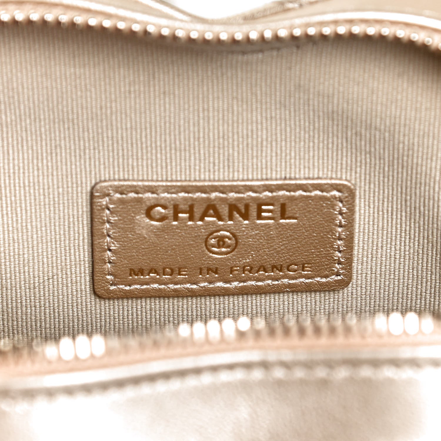 Chanel Metallic Lambskin Quilted CC In Love Heart Clutch With Chain Gold 5 of 9