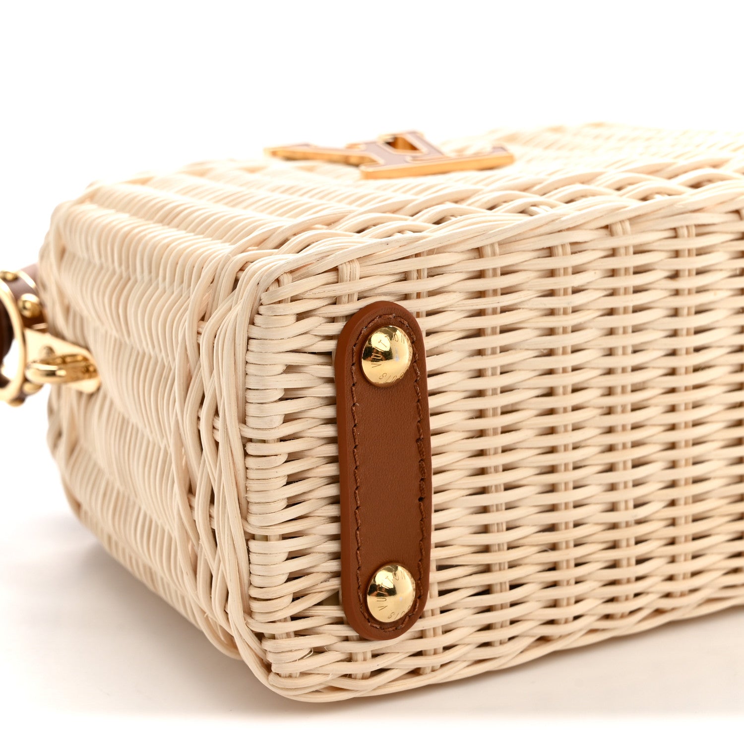 Louis Vuitton Rattan Calfskin Capucines Mini Brown 8 of 10