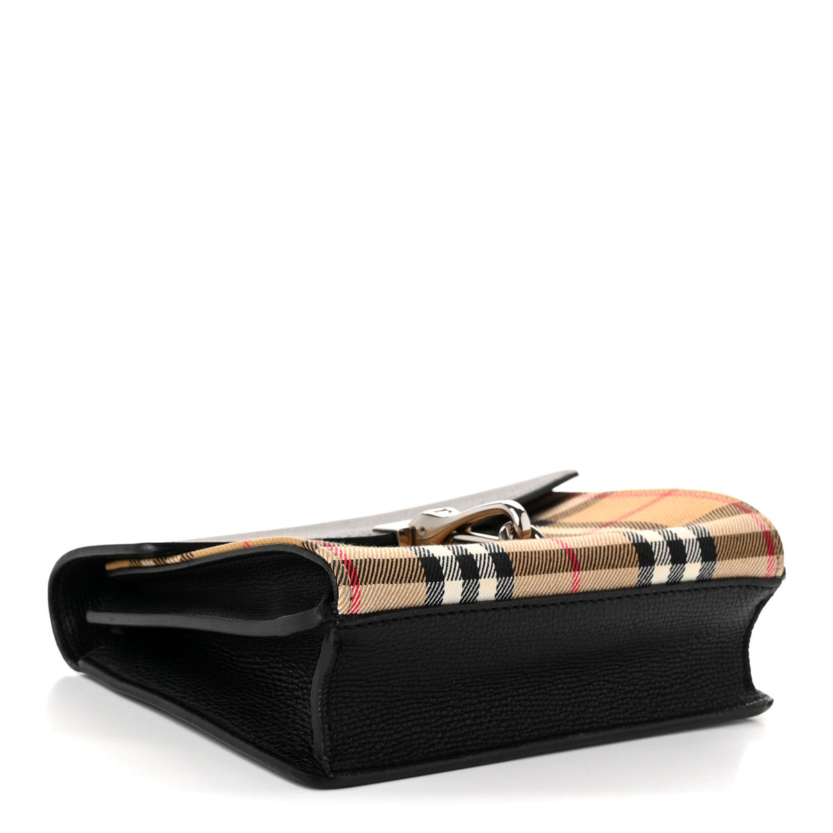 Burberry Derby Calfskin House Check Baby Macken Crossbody Bag Black 4 of 10