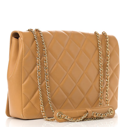 Chanel Lambskin Quilted Medium Diamond CC Flap Beige 3 of 13
