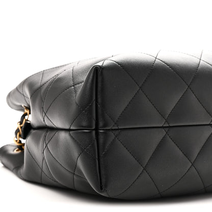 Chanel Calfskin Quilted Small Coco Base Shopping Bag Black 9 of 11