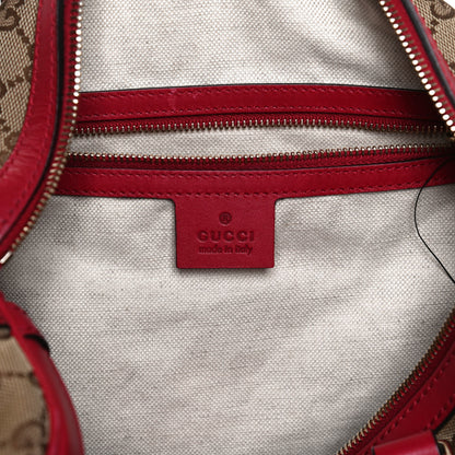 Gucci Monogram Medium Joy Boston Hibiscus Red 6 of 14
