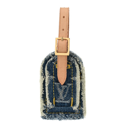 Louis Vuitton Monogram Denim Carryall Luggage Tag Blue 1 of 3
