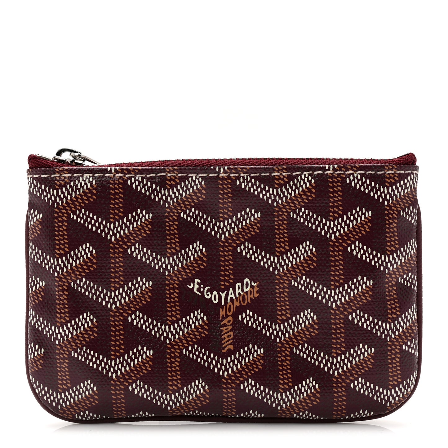 Goyardine Nano Senat Key Pouch Burgundy