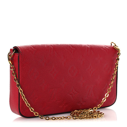 Louis Vuitton Empreinte Pochette Felicie Chain Wallet Scarlet 4 of 14
