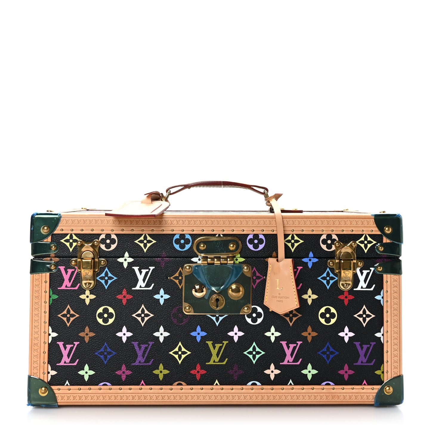 Monogram Multicolor Boite Bouteilles et Glace Beauty Train Case Black