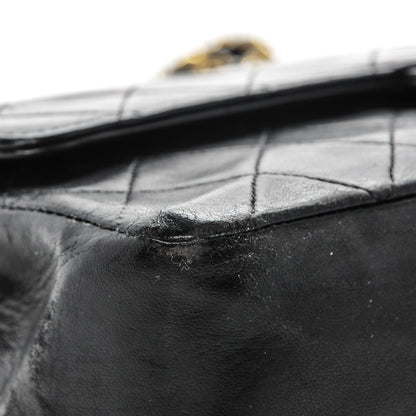 Chanel Lambskin Quilted Medium Double Flap Black 10 of 10