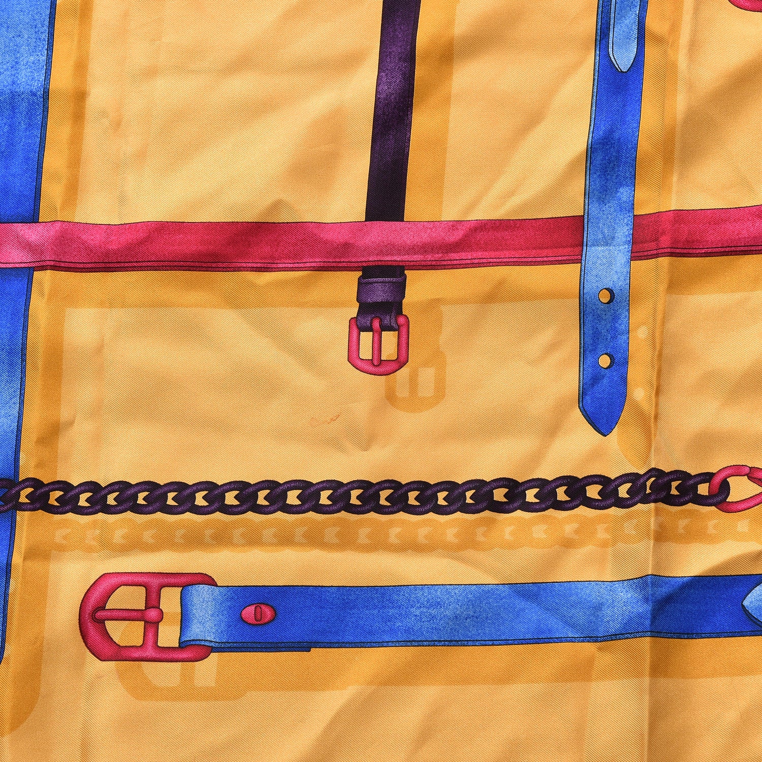 Gucci Silk Horsebit Scarf Yellow 3 of 7