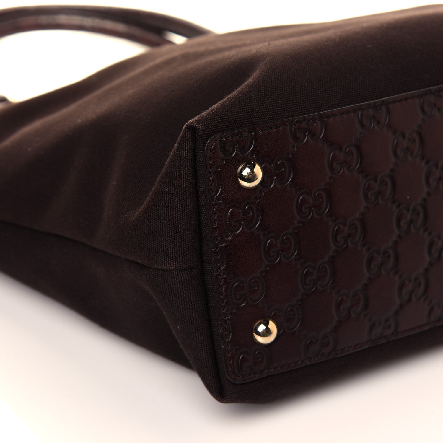 Gucci Guccissima Trim Canvas Hobo Dark Brown 9 of 13