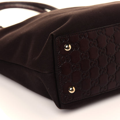 Gucci Guccissima Trim Canvas Hobo Dark Brown 9 of 13
