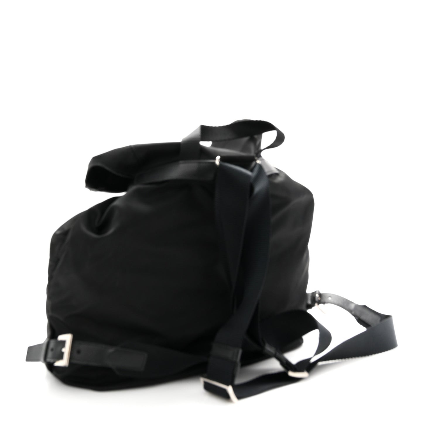 Re-Nylon Vela Saffiano Medium Backpack  Black