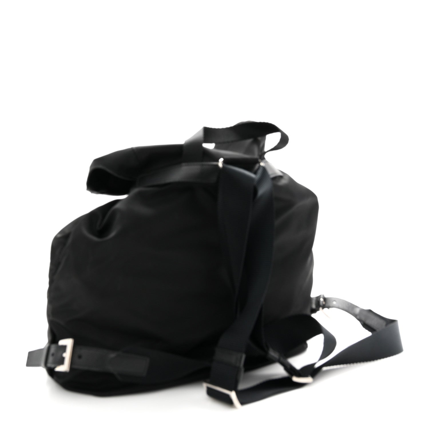 Prada Re-Nylon Vela Saffiano Medium Backpack  Black 3 of 11