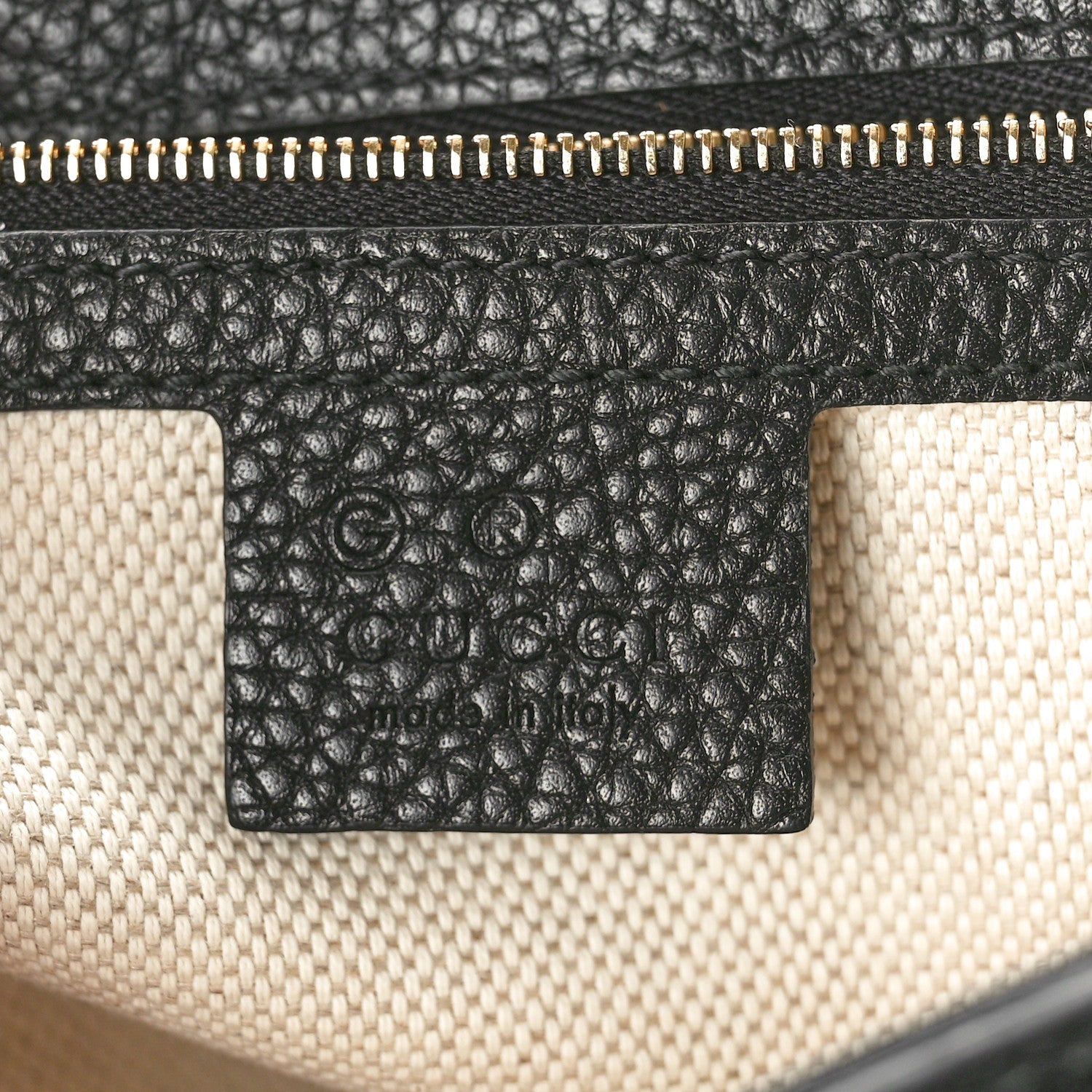 Gucci Pebbled Calfskin Medium Soho Flap Crossbody Black 6 of 10