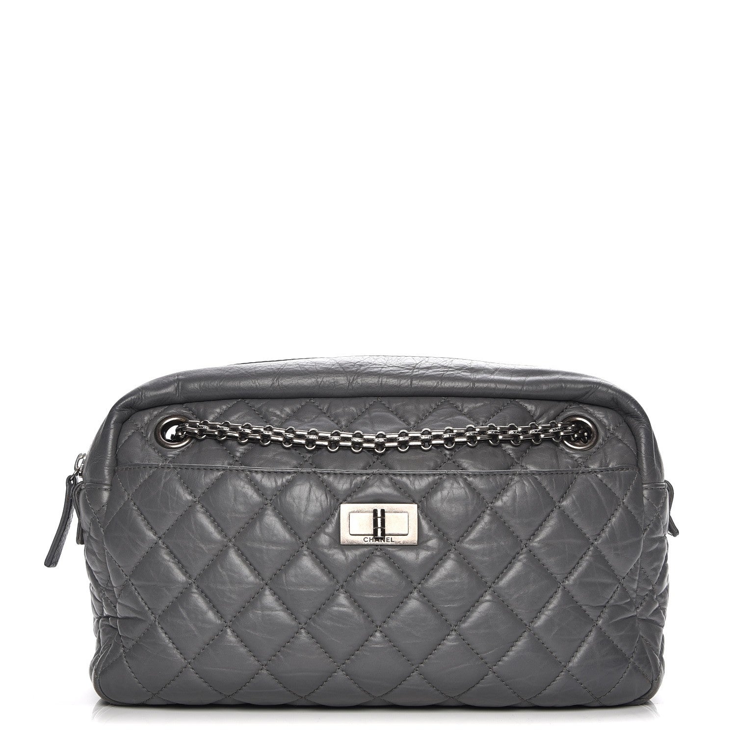 Chanel Aged Calfskin Reissue Medium Camera Case Gray 1 of 12