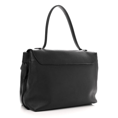 Louis Vuitton Calfskin Lockme MM Black 3 of 14