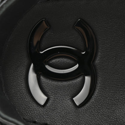 Chanel Laminated Goatskin Chain Sandals 35 Black 7 of 9