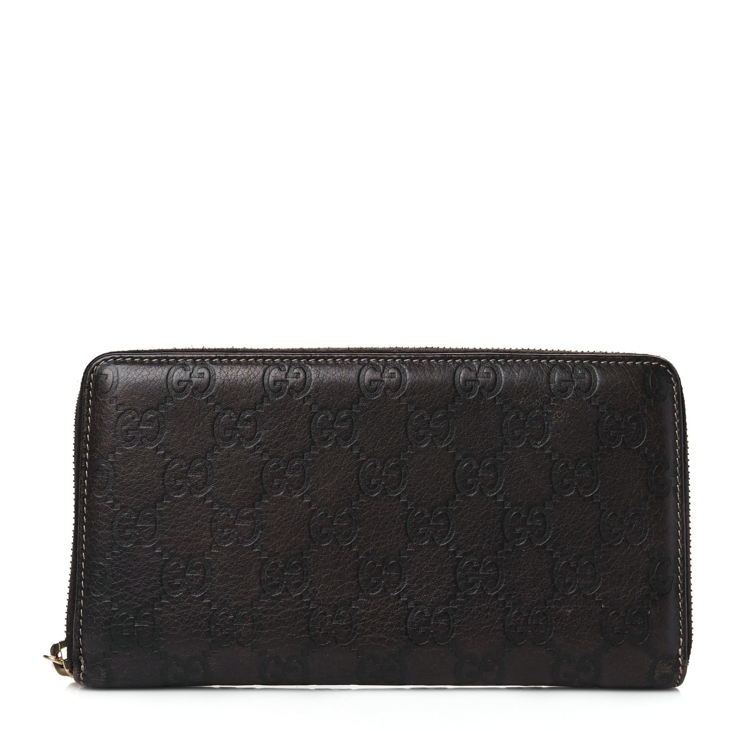 Guccissima Bamboo Tassel Zip Around Wallet Brown