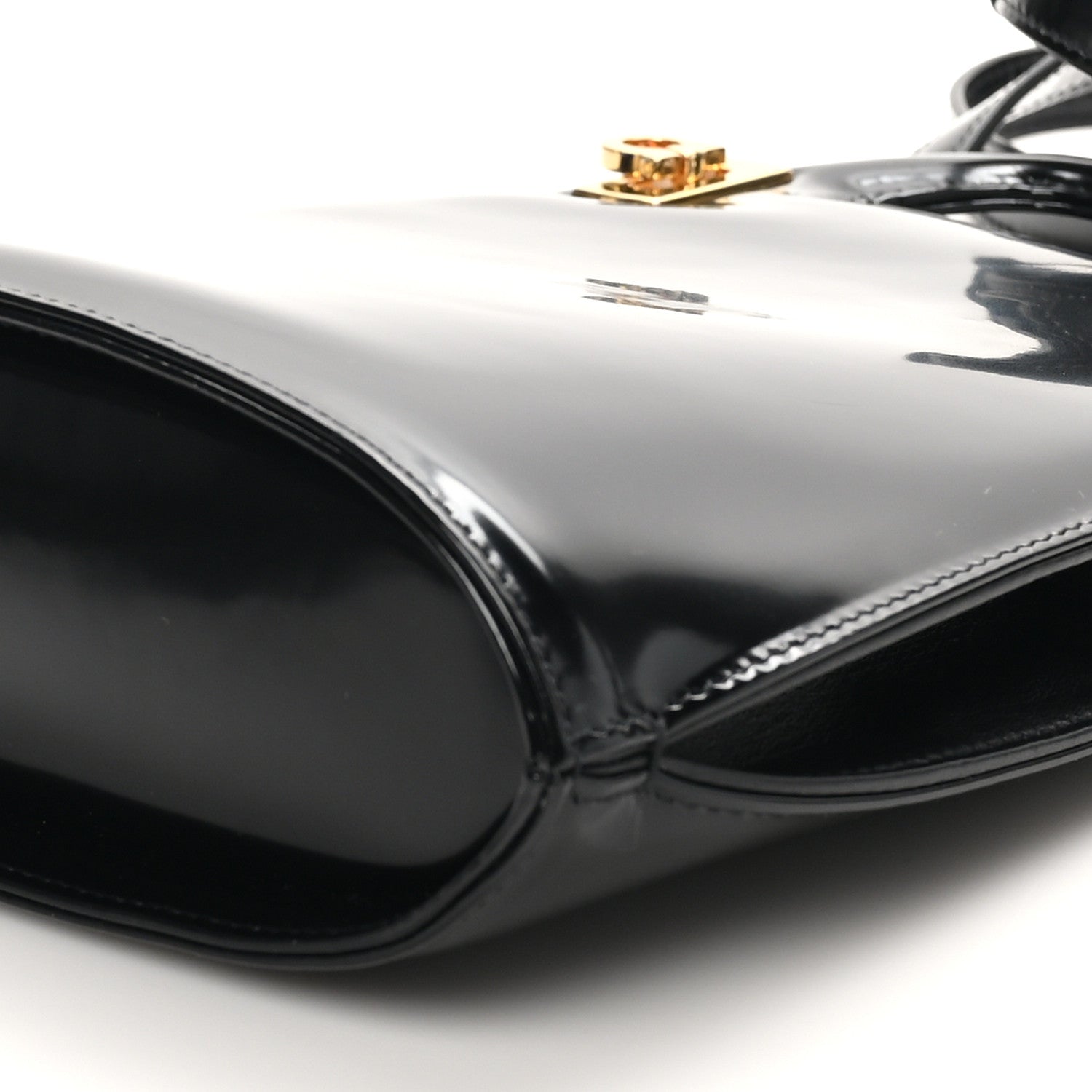 Salvatore Ferragamo Brushed Calfskin North South Wanda Top Handle Bag Black 9 of 9