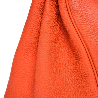 Hermes Taurillon Clemence Birkin 30 Orange Poppy 33 of 33