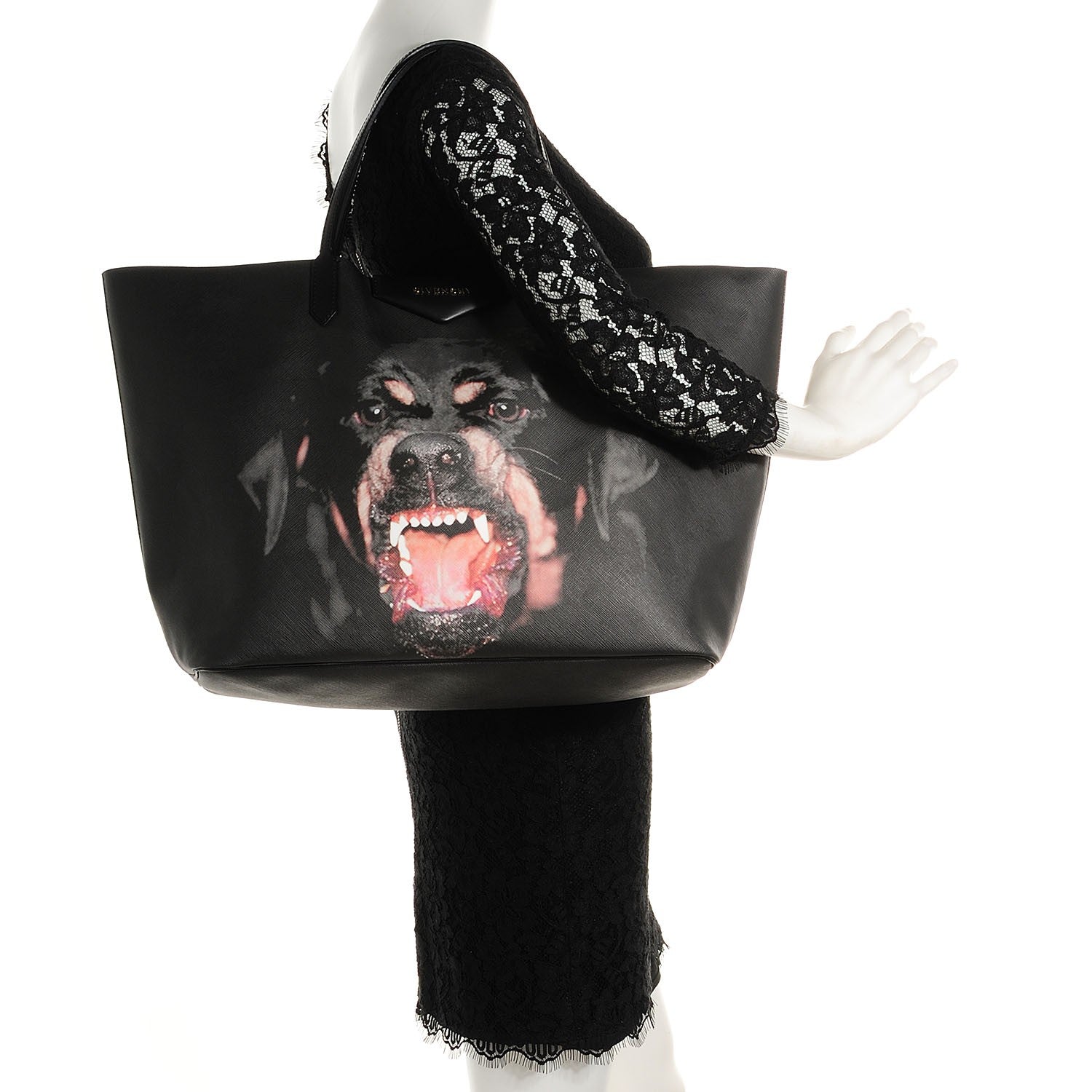 Givenchy Textured Coated Canvas Rottweiler Pint Large Antigona Tote Black 2 of 8