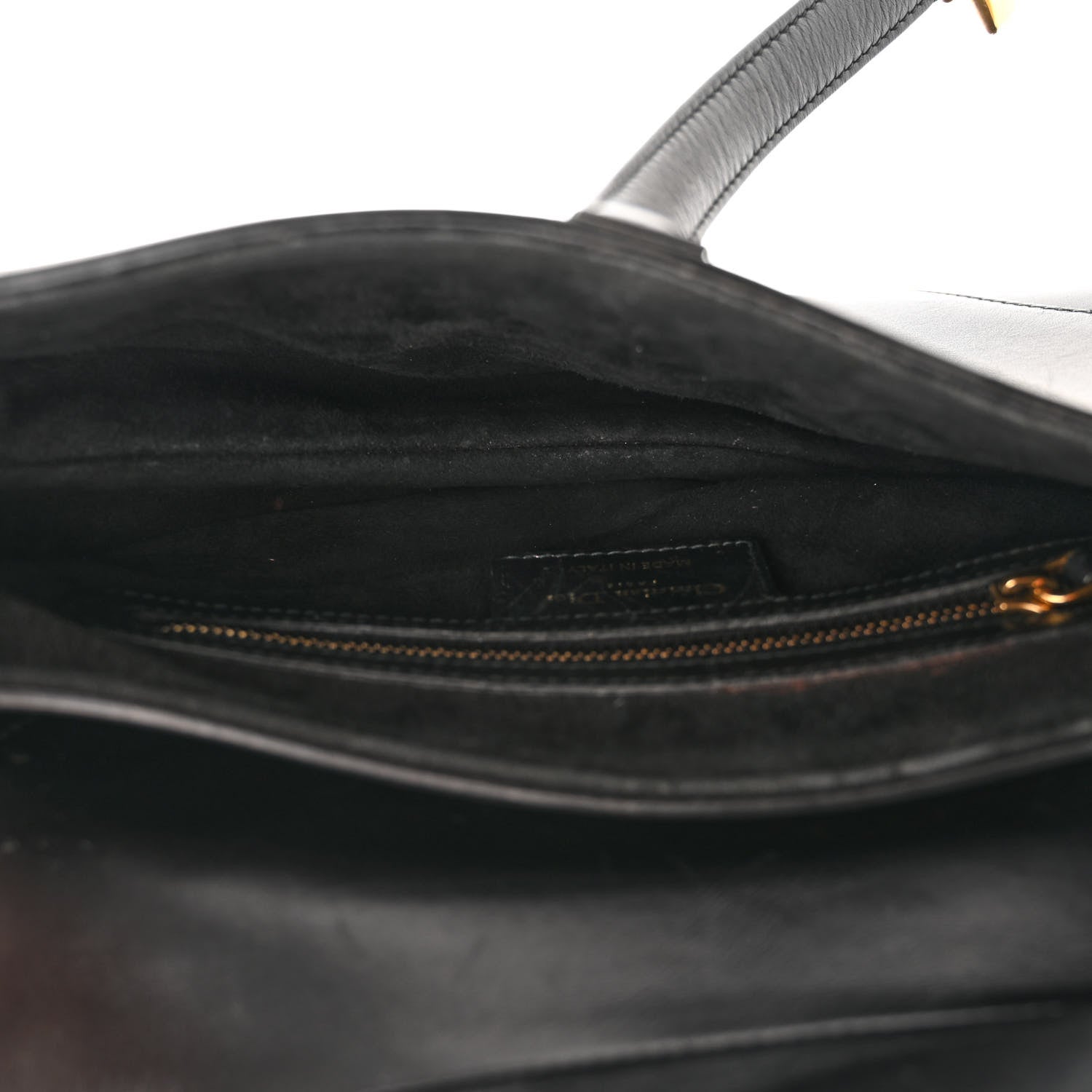 Christian Dior Calfskin Saddle Bag Black 5 of 12