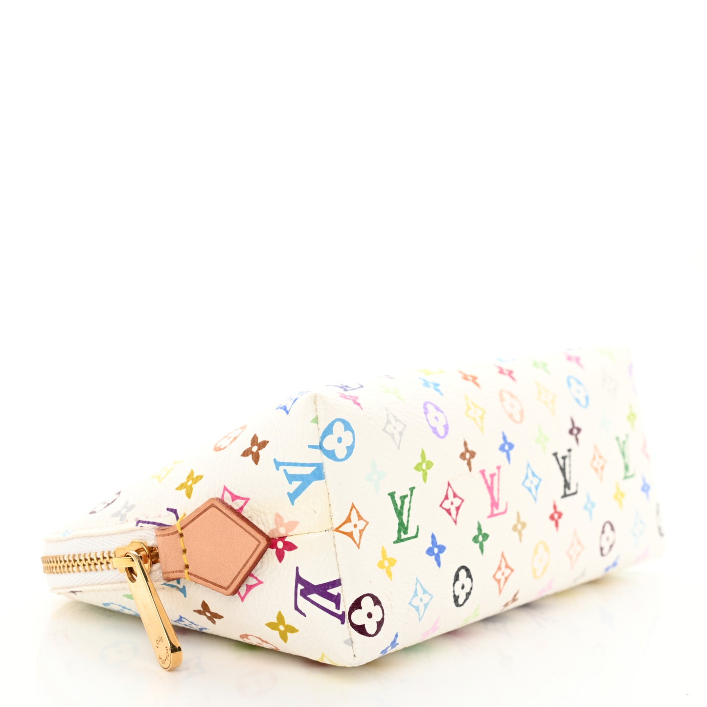 Monogram Multicolor Cosmetic Pouch White Litchi