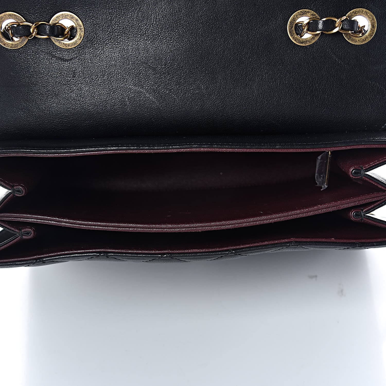 Chanel Sheepskin Quilted Large Beauty Lock Flap Black 5 of 12