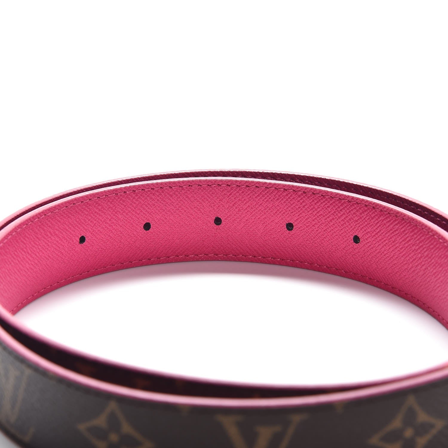 Louis Vuitton Monogram Calfskin 30mm LV Initiales Reversible Belt 85 34 Fuchsia 5 of 6