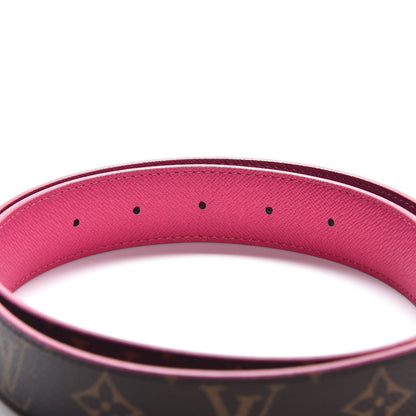 Louis Vuitton Monogram Calfskin 30mm LV Initiales Reversible Belt 85 34 Fuchsia 5 of 6