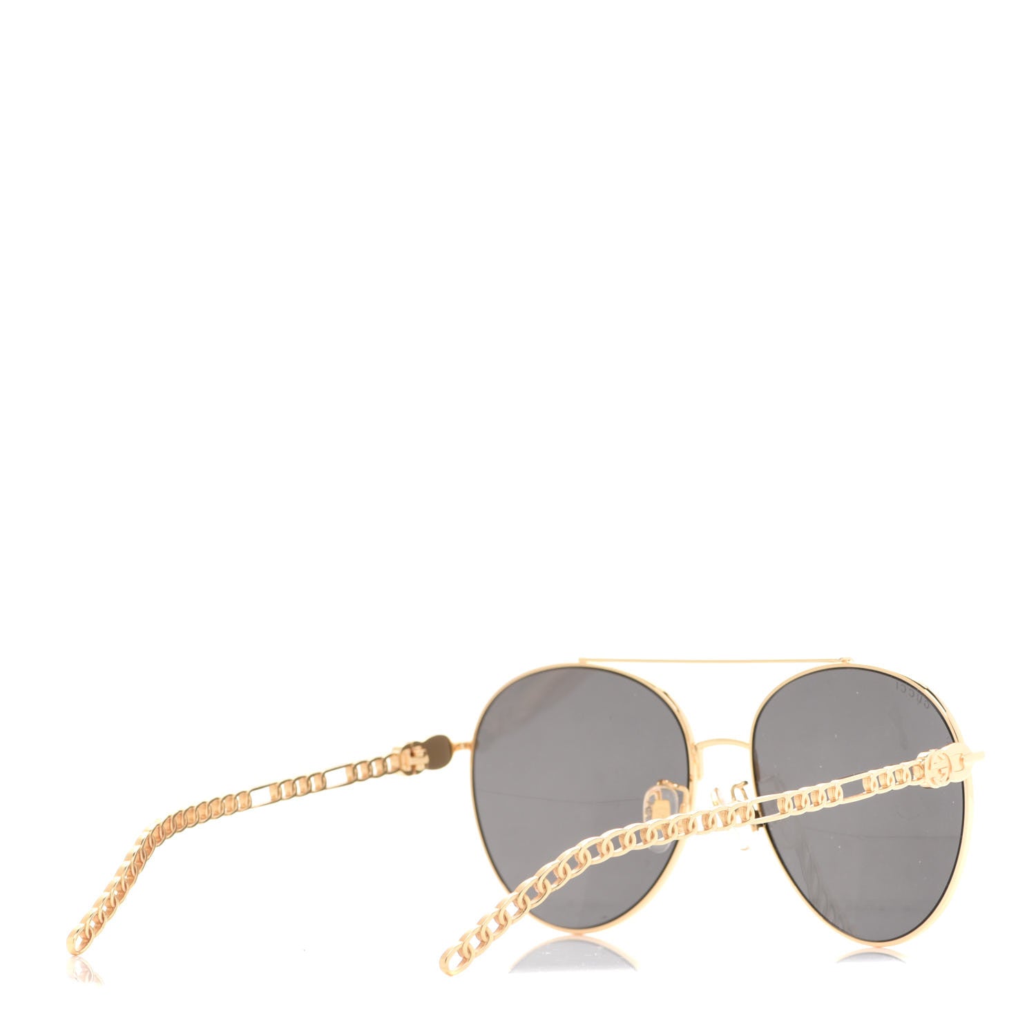 Gucci Aviator Charm Chain Sunglasses GG0725S Black 4 of 10