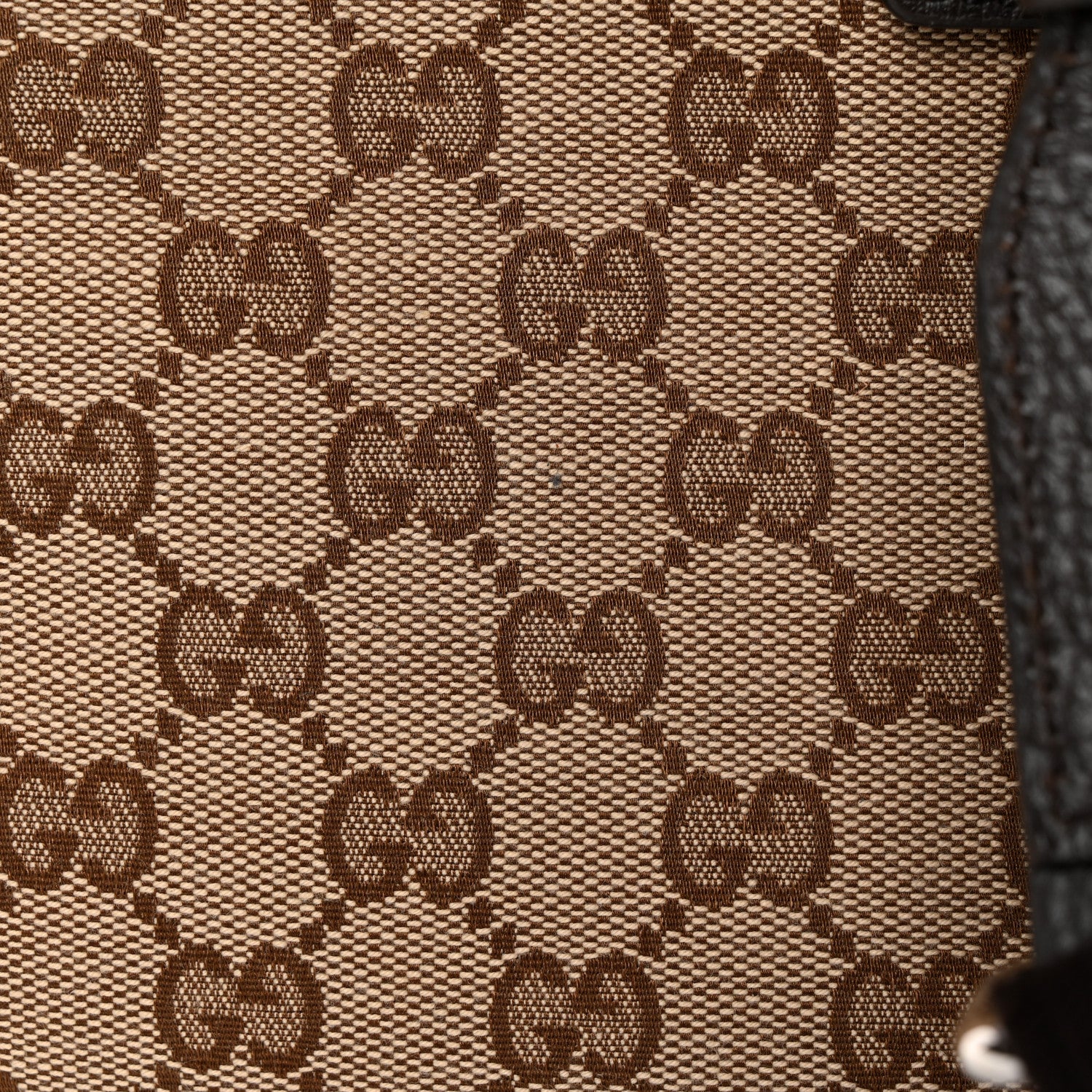 Gucci Monogram Dollar Calfskin Boston Duffle Bag Beige Ebony Testa di Moro Marrone Scuro 11 of 12