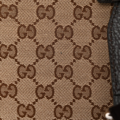 Gucci Monogram Dollar Calfskin Boston Duffle Bag Beige Ebony Testa di Moro Marrone Scuro 11 of 12