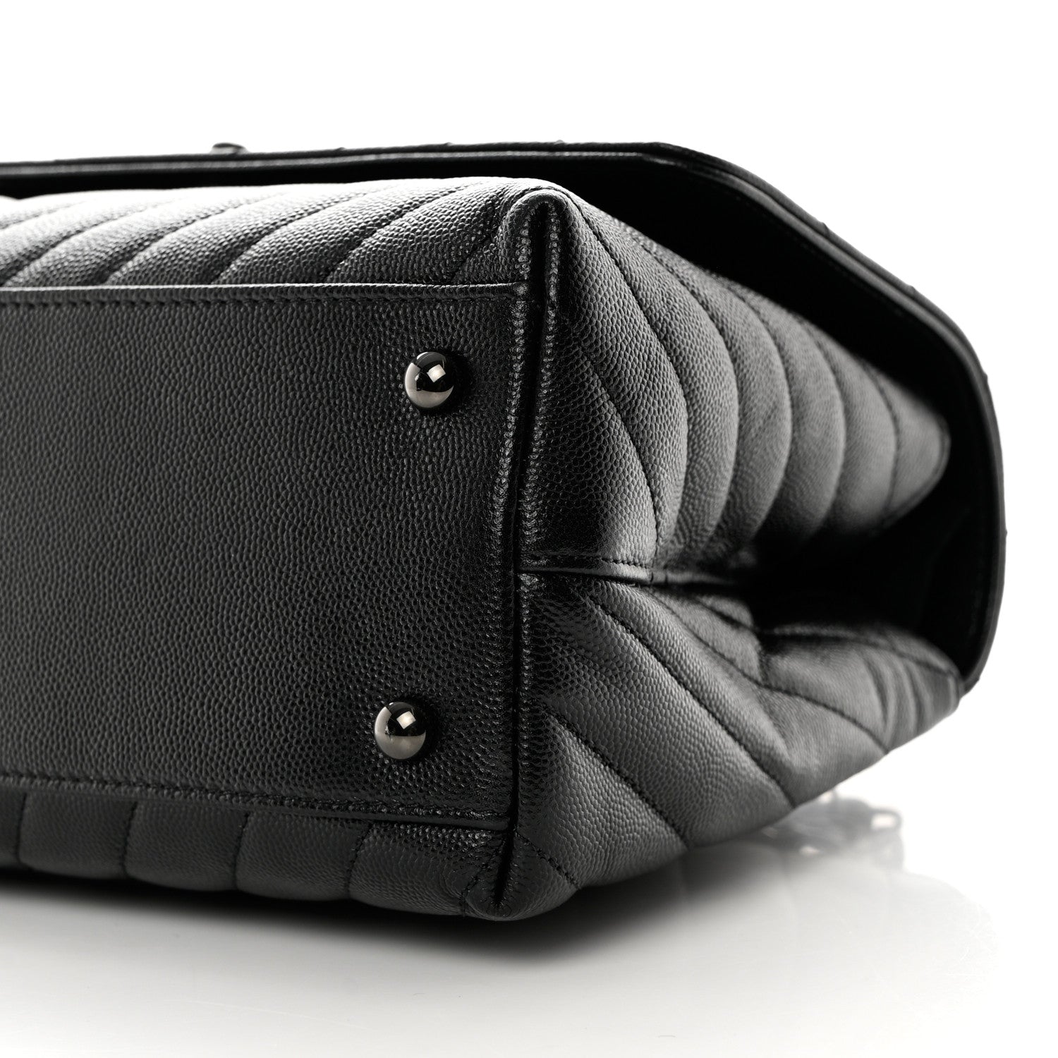Chanel Caviar Chevron Quilted Small Coco Handle Flap So Black 9 of 9
