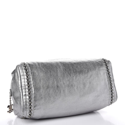Chanel Metallic Goatskin Medium Luxe Ligne Bowler Silver 4 of 7