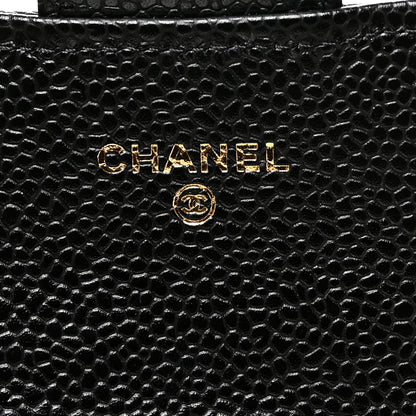 Chanel Caviar Quilted Large Gusset Flap Wallet Black 6 of 9
