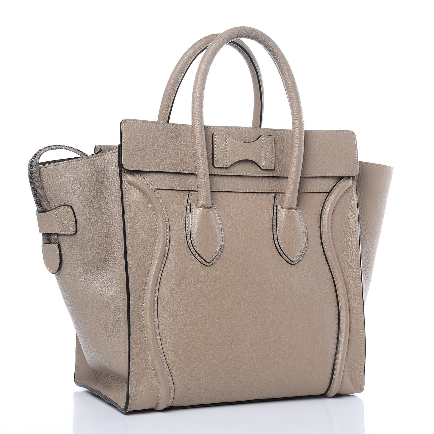 Drummed Calfskin Mini Luggage Dune