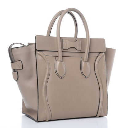 Celine Drummed Calfskin Mini Luggage Dune 3 of 21