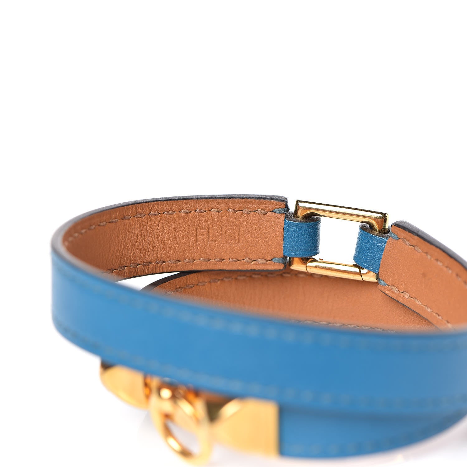 Hermes Tadelakt Rivale Double Tour Bracelet M Bleu Izmir 5 of 8