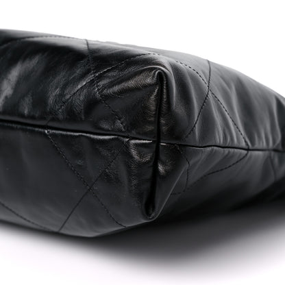 Chanel Shiny Calfskin Quilted Small Chanel 22 Black 10 of 11