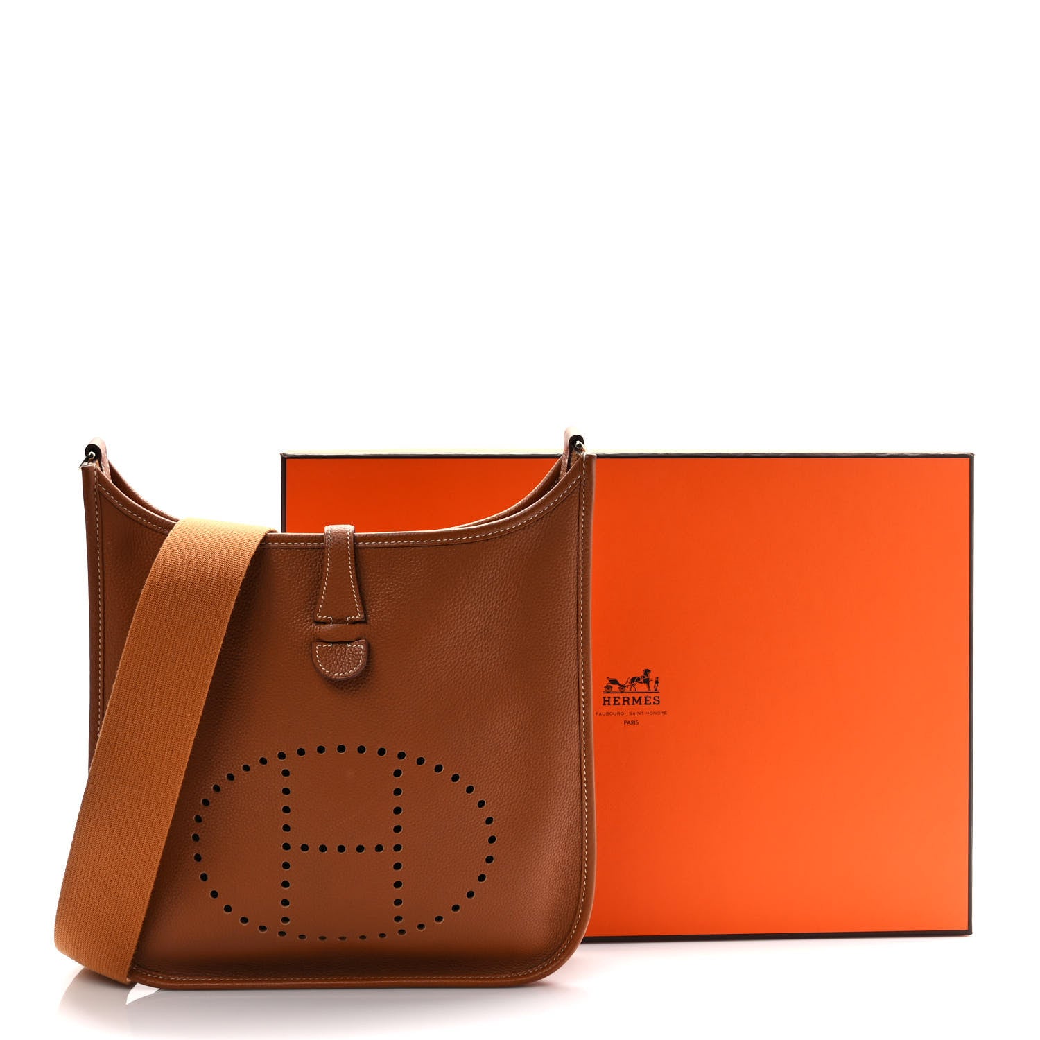 Hermes Taurillon Clemence Evelyne II PM Gold 9 of 9