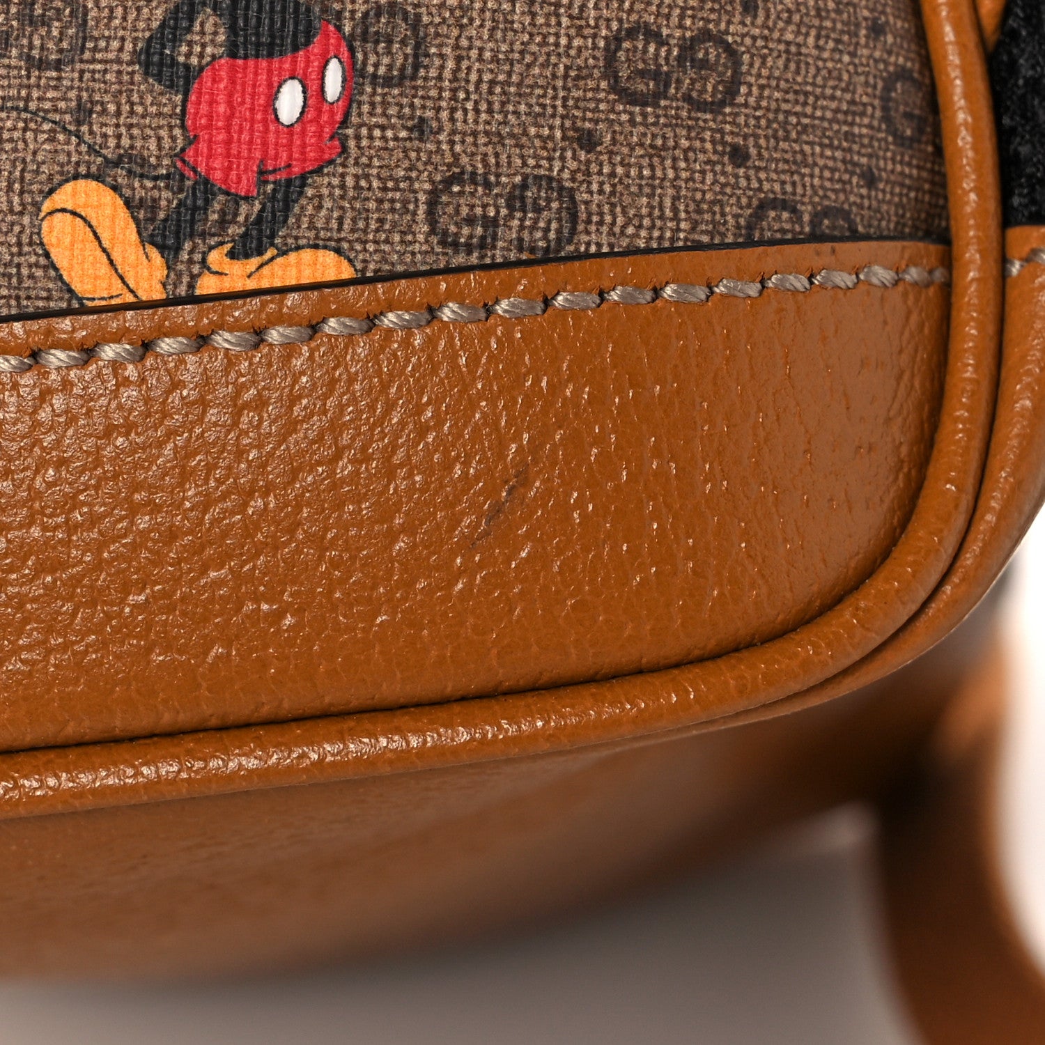 Gucci X DISNEY Mini Vintage GG Supreme Monogram Mickey Mouse Small Dome Backpack Beige Vintage Sun Oil 12 of 12