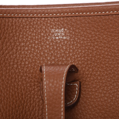 Hermes Taurillon Clemence Evelyne III PM Gold 6 of 8