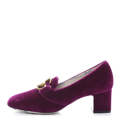 Gucci Softy Velvet GG Victoire 55mm Loafer Pumps 38 Fucsia 1 of 9