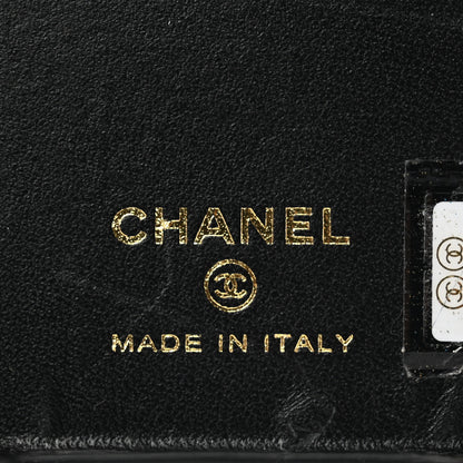 Chanel Lambskin Quilted Camellia Bow iPhone XII Pro Holder With Chain Black 4 of 6
