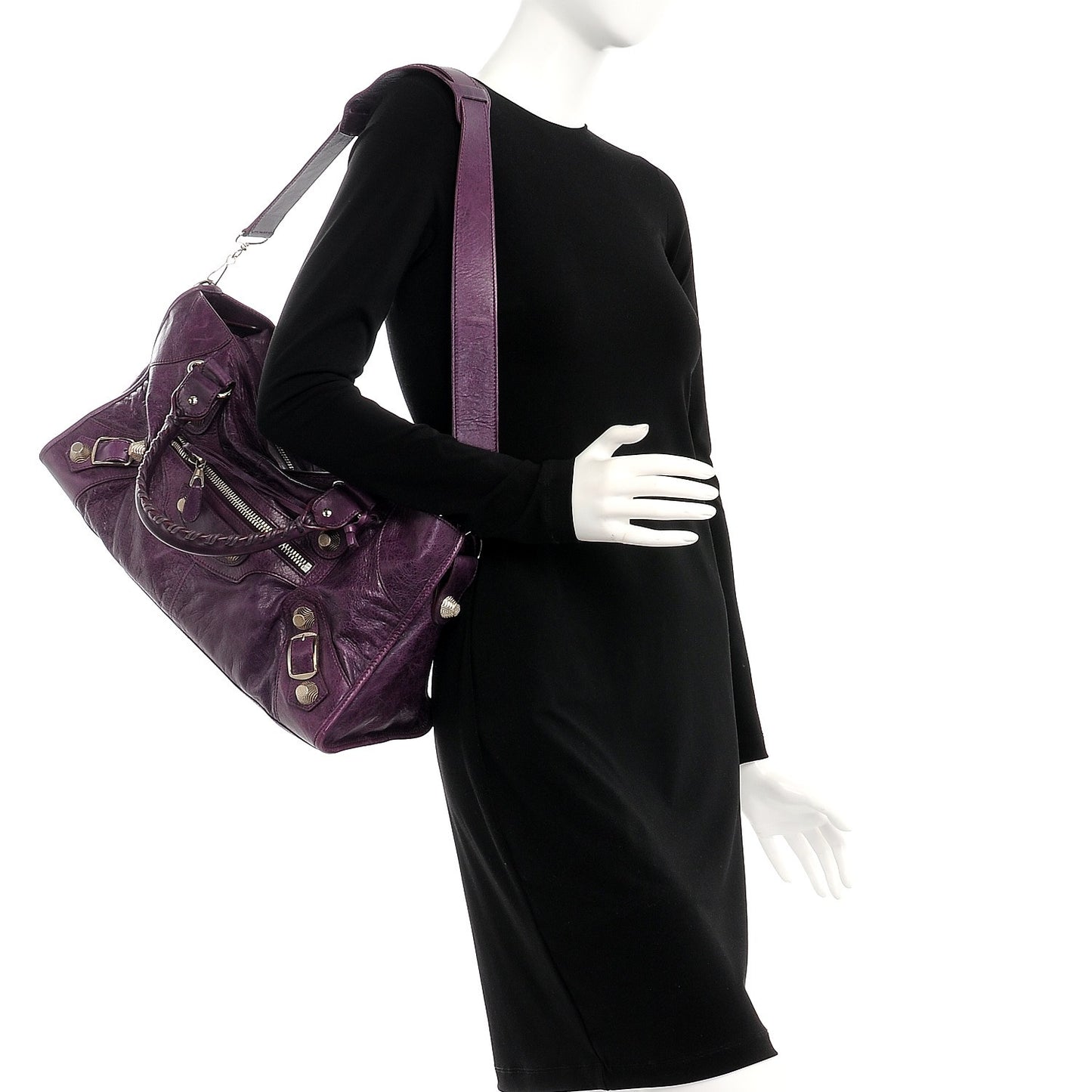 Agneau Giant 21 Silver Hardware Part Time Raisin